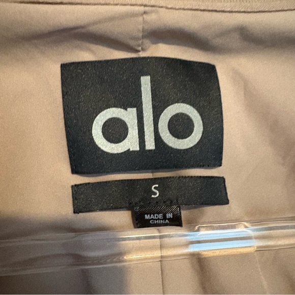 Alo VIP blazer trench coat in taupe - Picture 7 of 9